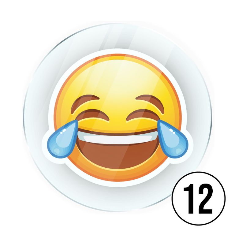 Memo Magnete aus Acryl mit aufgedruckten Emoji Smilies