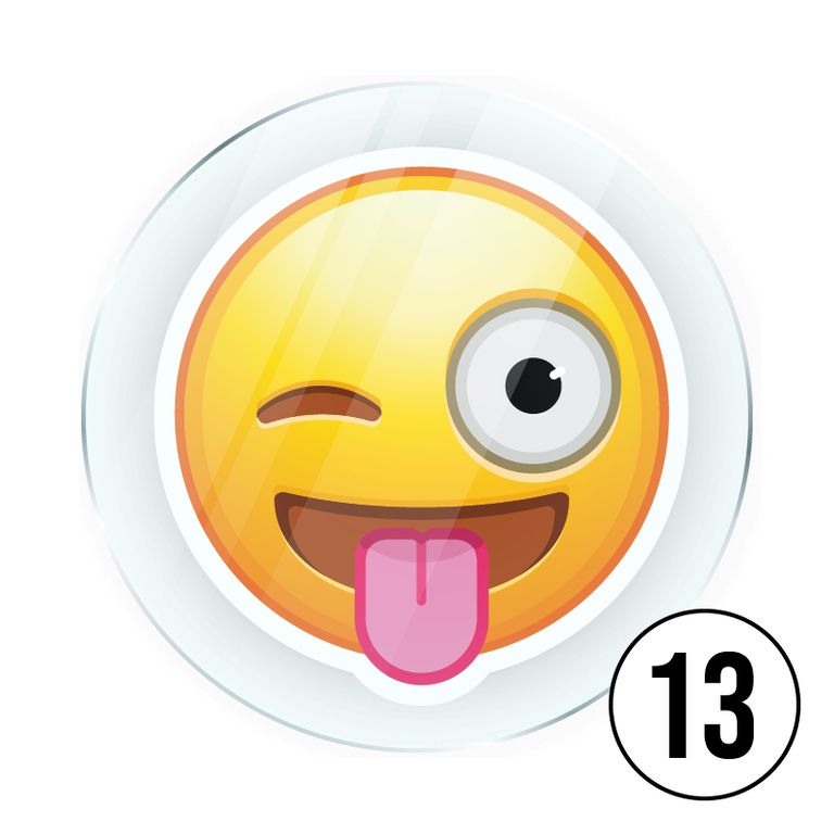 Memo Magnete aus Acryl mit aufgedruckten Emoji Smilies