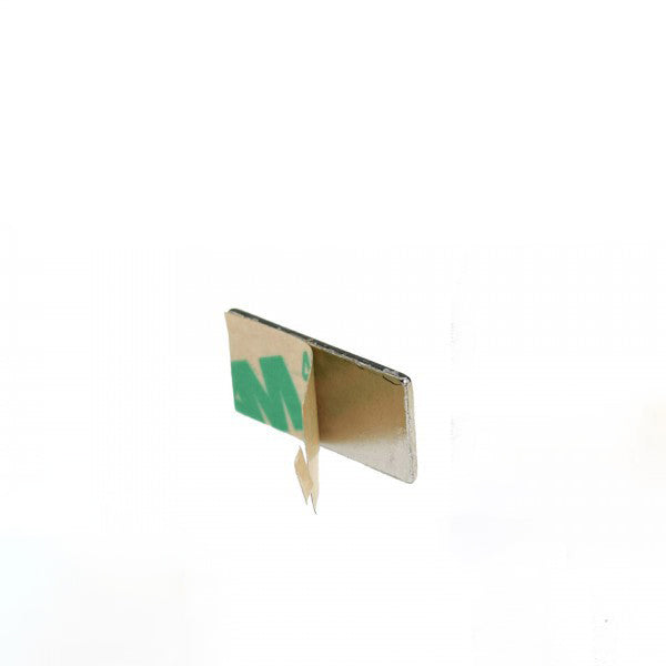 Neodym Quadermagnet 20,0 x 10,0 x 1,0 mm N45 Nickel selbstklebend