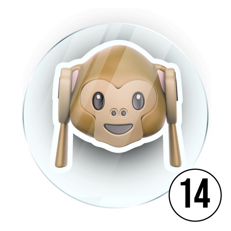 Memo Magnete aus Acryl mit aufgedruckten Emoji Smilies