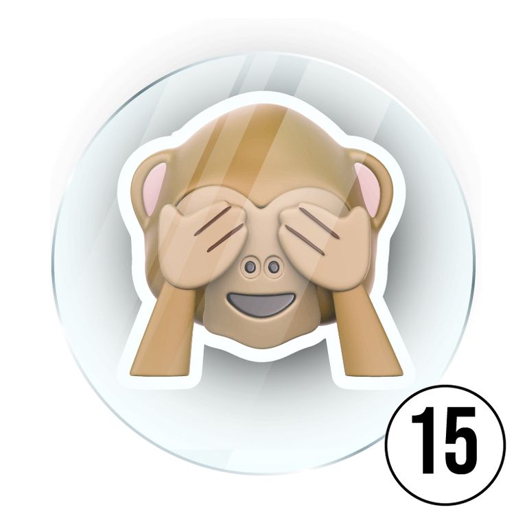 Memo Magnete aus Acryl mit aufgedruckten Emoji Smilies