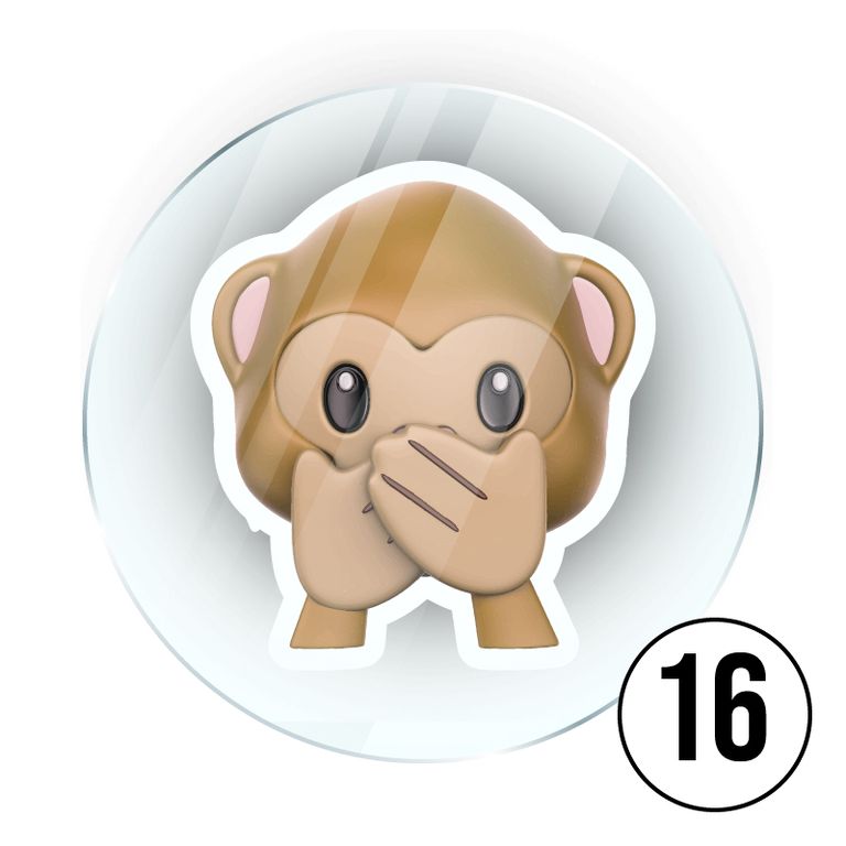 Memo Magnete aus Acryl mit aufgedruckten Emoji Smilies