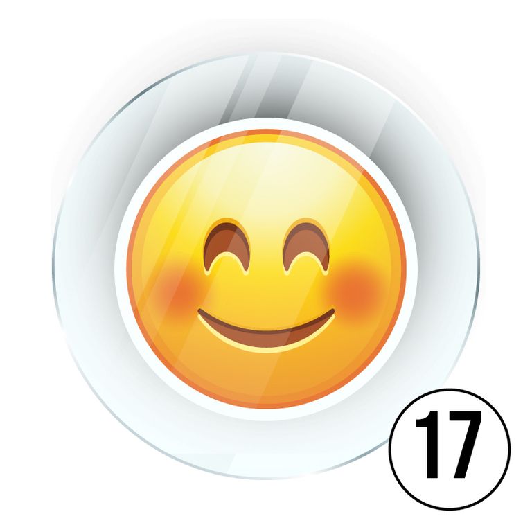 Memo Magnete aus Acryl mit aufgedruckten Emoji Smilies