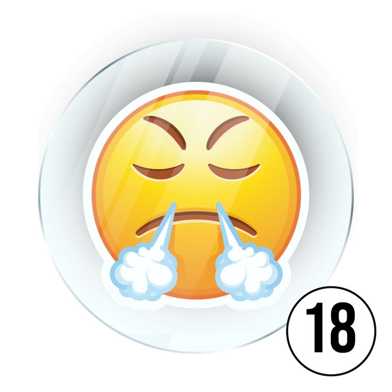 Memo Magnete aus Acryl mit aufgedruckten Emoji Smilies