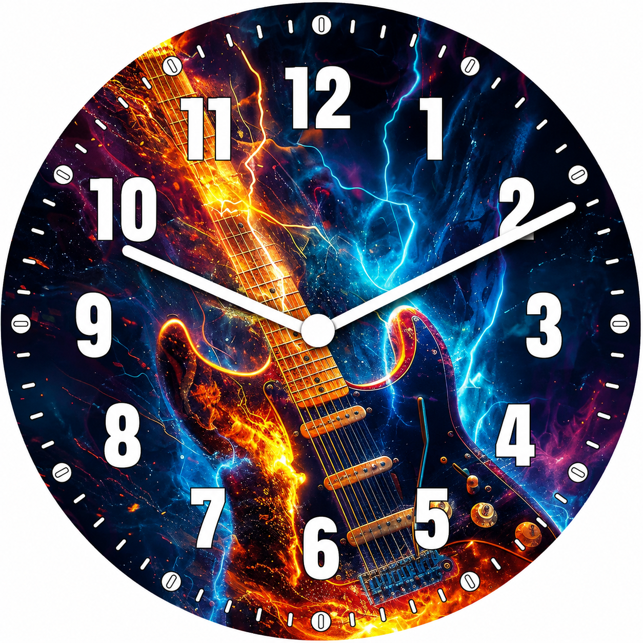 Hochwertige 30cm-Uhren Made in Alzenau Lautlose Uhr MDF Acryl Plasma Rock