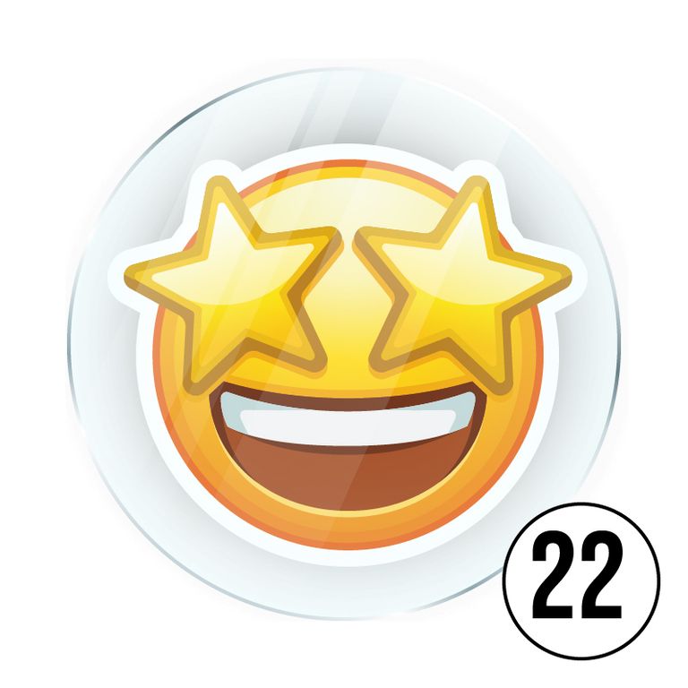 Memo Magnete aus Acryl mit aufgedruckten Emoji Smilies