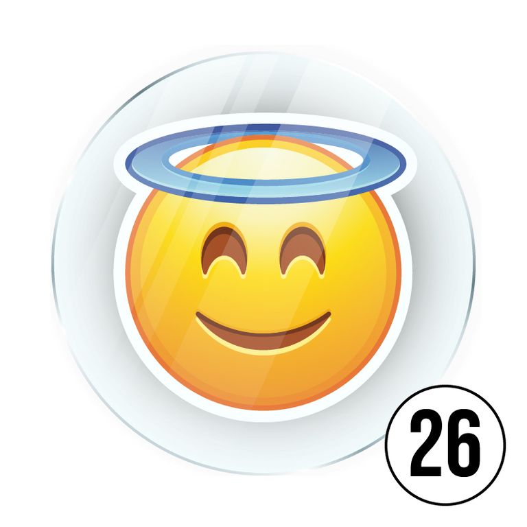 Memo Magnete aus Acryl mit aufgedruckten Emoji Smilies