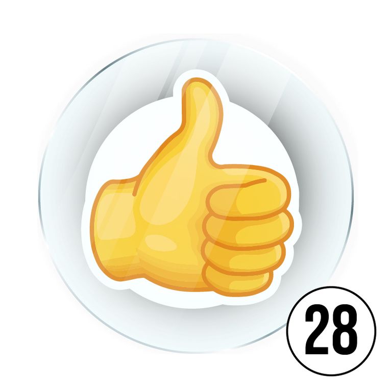 Memo Magnete aus Acryl mit aufgedruckten Emoji Smilies