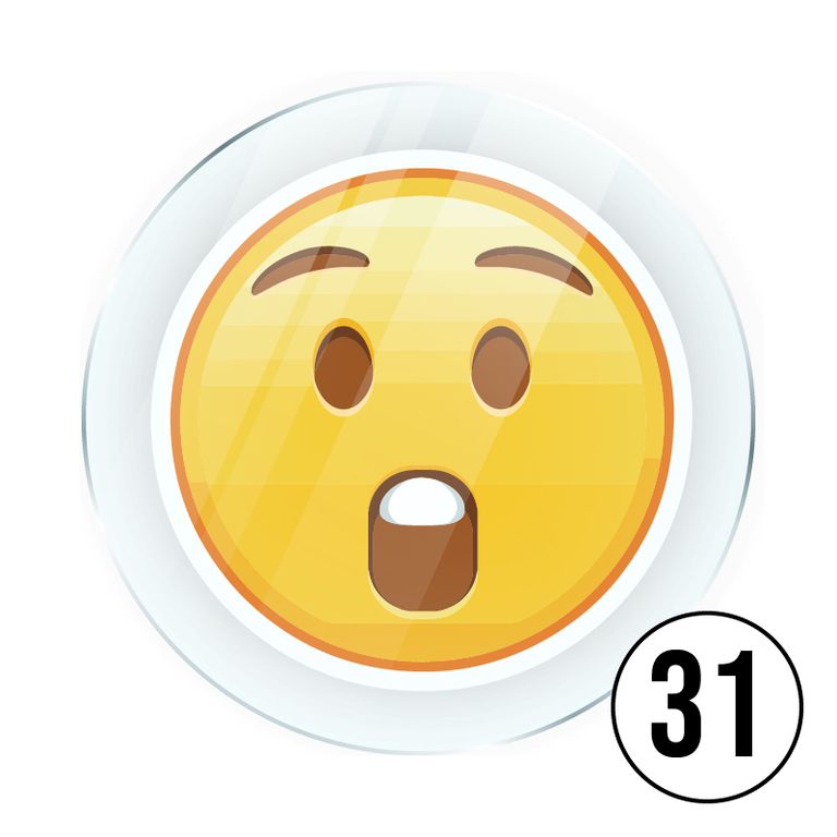 Memo Magnete aus Acryl mit aufgedruckten Emoji Smilies