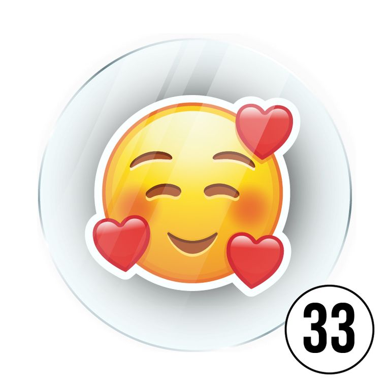 Memo Magnete aus Acryl mit aufgedruckten Emoji Smilies