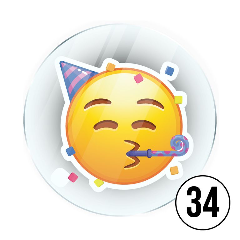Memo Magnete aus Acryl mit aufgedruckten Emoji Smilies