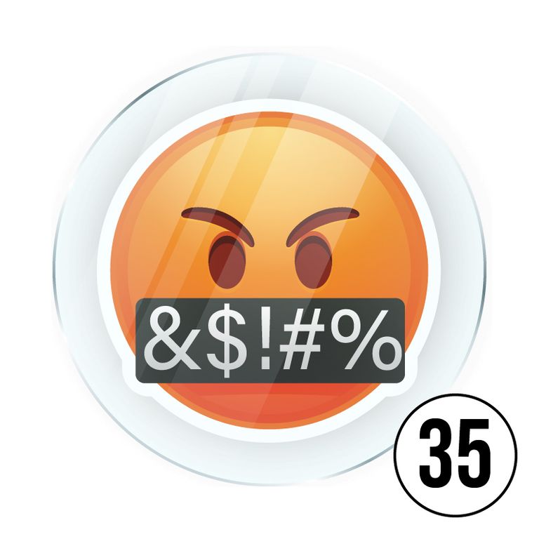 Memo Magnete aus Acryl mit aufgedruckten Emoji Smilies