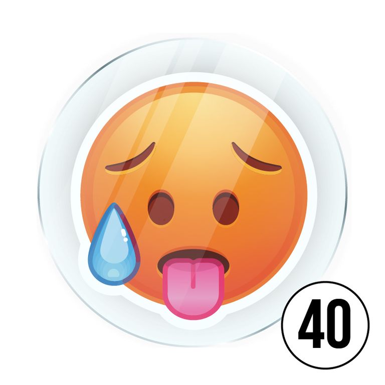 Memo Magnete aus Acryl mit aufgedruckten Emoji Smilies
