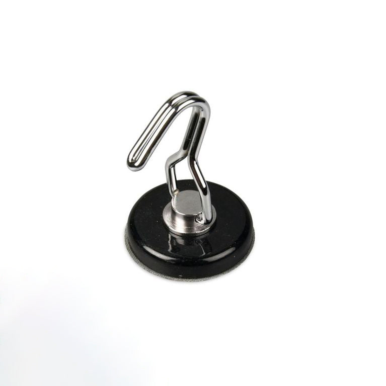 Drehbarer Neodym Magnethaken Ø 38 mm schwarz - hält 30 kg