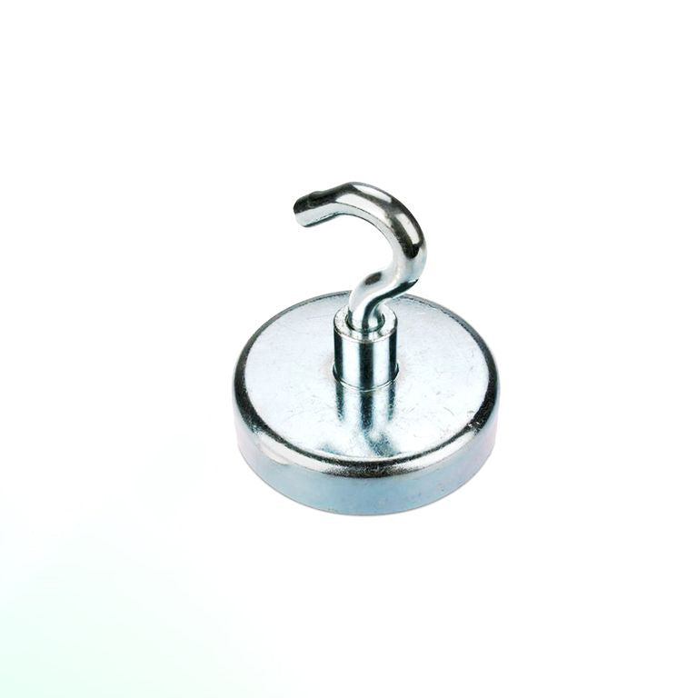 Hakenmagnet Ø 42 mm NEODYM - Zink - hält 68 kg