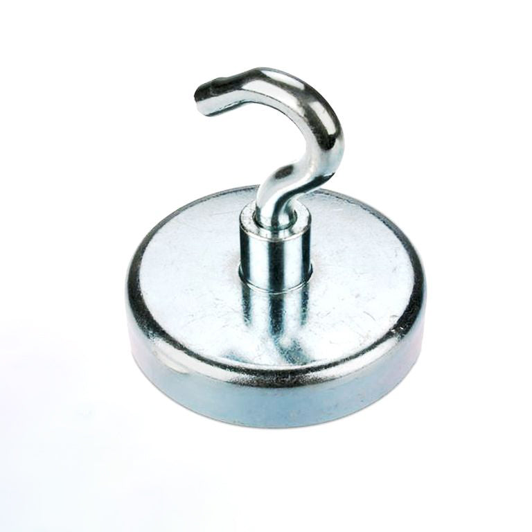 Hakenmagnet Ø 75 mm NEODYM - Zink - hält 160 kg