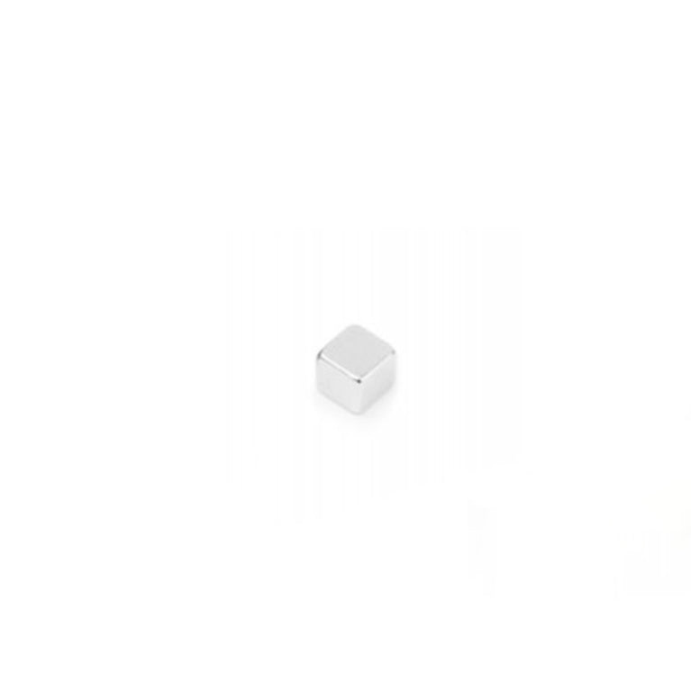 Würfelmagnet 4,0 x 4,0 x 4,0 mm N42 Nickel - hält 1 kg