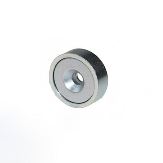 Neodym Flachgreifer Ø 40 x 8 mm mit Senkung hält 52 kg