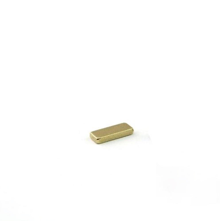 Quadermagnet 10,0 x 4,0 x 2,0 mm N50 Gold - hält 1 kg
