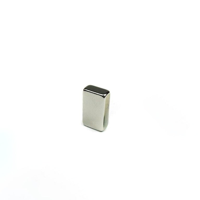 Quadermagnet 10,0 x 5,0 x 18,0 mm N45H Nickel - hält 3,1 kg
