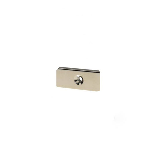 Neodym Magnete 20x10x3 mm N40 NORD Senkung Nickel - hält 3,0 kg
