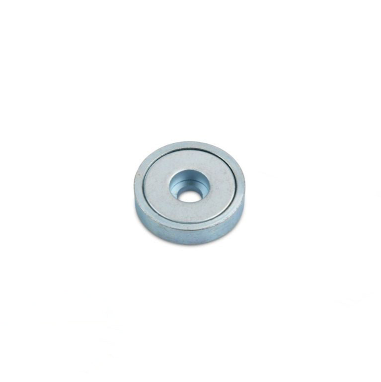 Neodym Flachgreifer Ø 25,0 x 8,0 mm mit Bohrung hält 14 kg