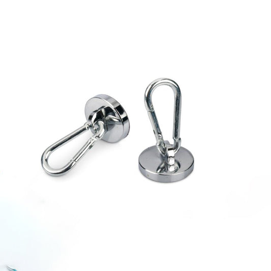 Magnetteller Neodym Ø 28 mm mit Karabinerhaken - hält 20 kg