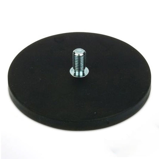 Magnetsystem Ø 88 mm gummiert mit Gewinde M8x15 - hält 55 kg
