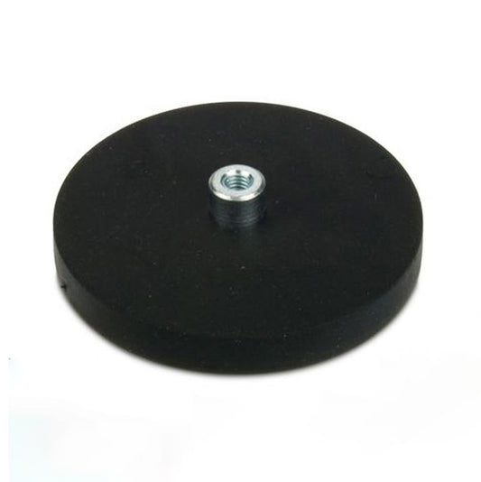 Magnetsystem Ø 66 mm gummiert mit Buchse M5 - hält 25 kg