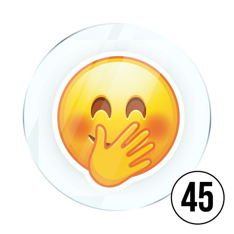 Memo Magnete aus Acryl mit aufgedruckten Emoji Smilies