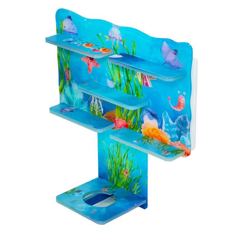 LED Regal Acryl in verschiedenen Motiven Zubehör für Tonie-Figuren und Toniebox Motiv Unterwasser Welt