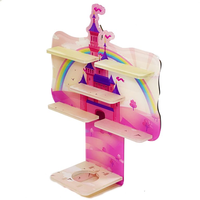 LED Regal Acryl in verschiedenen Motiven Zubehör für Tonie-Figuren und Toniebox Motiv Prinzessin Schloss
