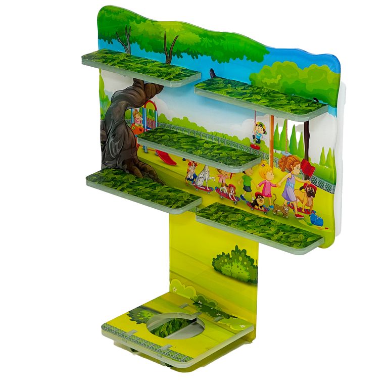 LED Regal Acryl in verschiedenen Motiven Zubehör für Tonie-Figuren und Toniebox Motiv Spielplatz Kinder
