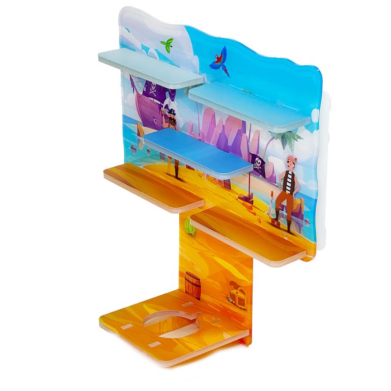 LED Regal Acryl in verschiedenen Motiven Zubehör für Tonie-Figuren und Toniebox Motiv Piraten Insel