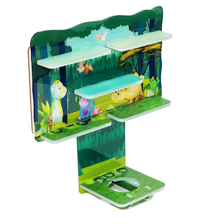 LED Regal Acryl in verschiedenen Motiven Zubehör für Tonie-Figuren und Toniebox Motiv Dinosaurier