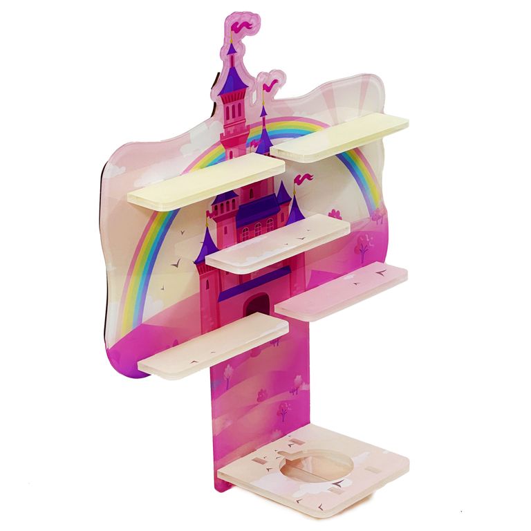 LED Regal Acryl in verschiedenen Motiven Zubehör für Tonie-Figuren und Toniebox Motiv Prinzessin Schloss