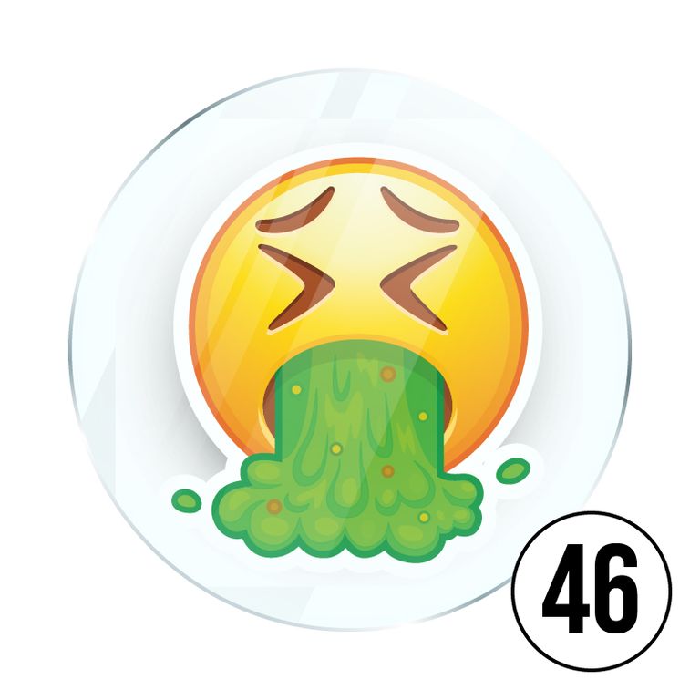 Memo Magnete aus Acryl mit aufgedruckten Emoji Smilies