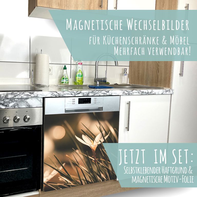 Spülmaschinen Möbel Magnetfolie Dekofolie Dekor Einzelbild - Motiv Wiese