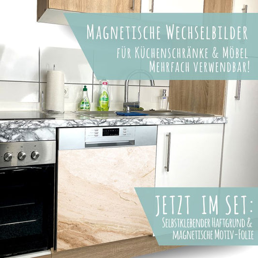 Spülmaschinen Möbel Magnetfolie Dekofolie Dekor Einzelbild - Motiv Marmorierung 2