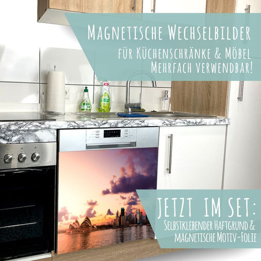 Spülmaschinen Möbel Magnetfolie Dekofolie Dekor Einzelbild - Motiv City