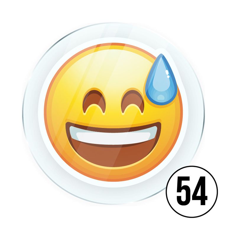 Memo Magnete aus Acryl mit aufgedruckten Emoji Smilies