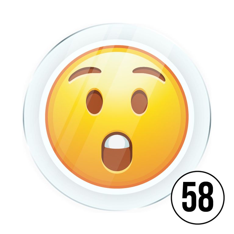 Memo Magnete aus Acryl mit aufgedruckten Emoji Smilies