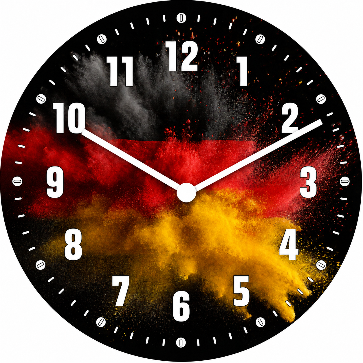 Made in Alzenau Lautlose Uhr MDF Acryl Motiv Deutschland
