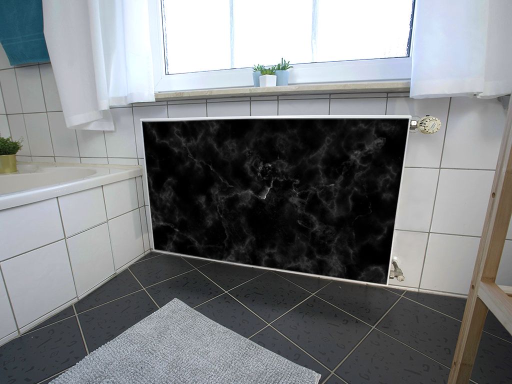 Magnet Heizkörperverkleidung Heizkörperabdeckung Heizung Schutz Motiv Marmor Schwarz