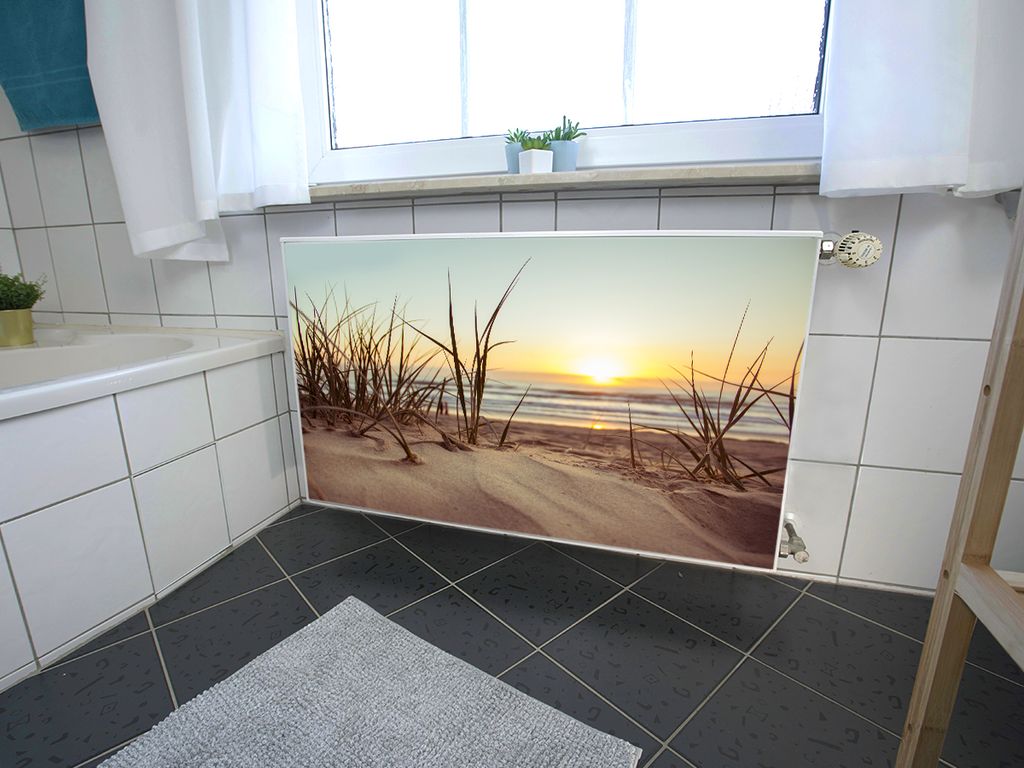 Magnet Heizkörperverkleidung Heizkörperabdeckung Heizung Schutz Motiv Strand-Gras