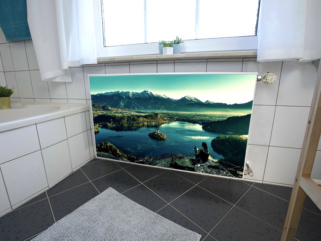 Magnet Heizkörperverkleidung Heizkörperabdeckung Heizung Schutz Motiv Gebirgsee