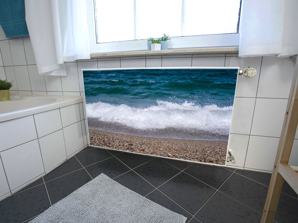 Magnet Heizkörperverkleidung Heizkörperabdeckung Heizung Schutz Motiv Kiesel-Strand