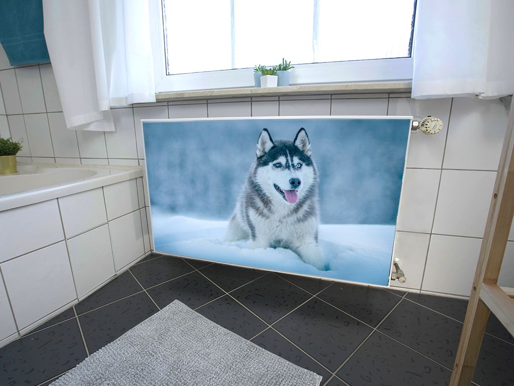 Magnet Heizkörperverkleidung Heizkörperabdeckung Heizung Schutz Motiv Husky