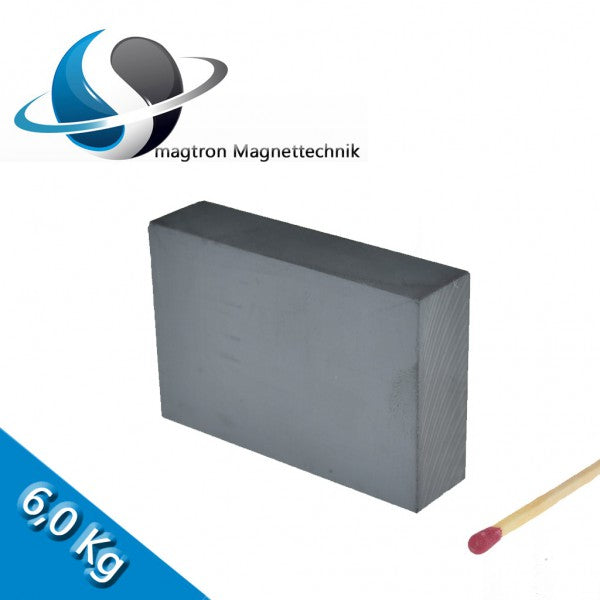 Quadermagnet 60,0 x 40,0 x 15,0 mm Y35 Ferrit