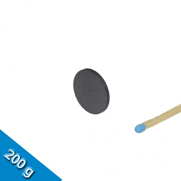 Scheibenmagnet Ø 20,0 x 1,5 mm Y30 Ferrit - hält 200 g